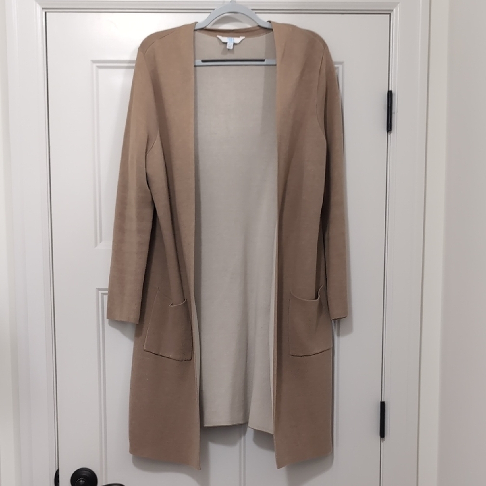 Time and Tru Women's Beige Open Front Cardigan